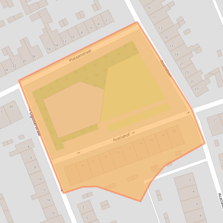 Kaart van postcodegebied 4621GV.