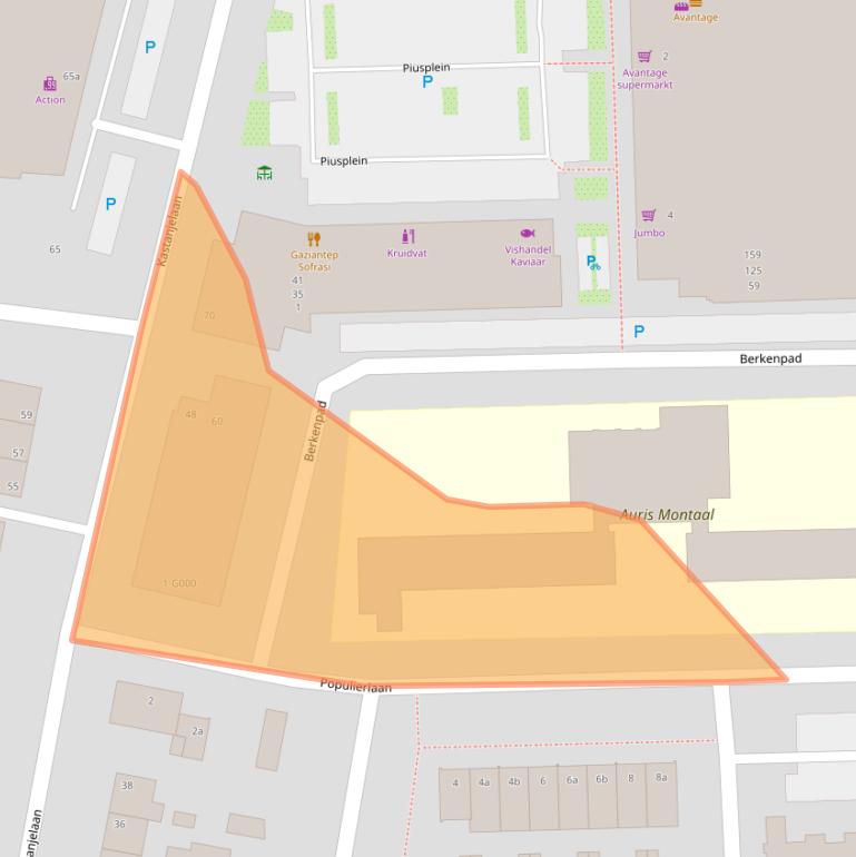 Kaart van postcodegebied 4621HH.