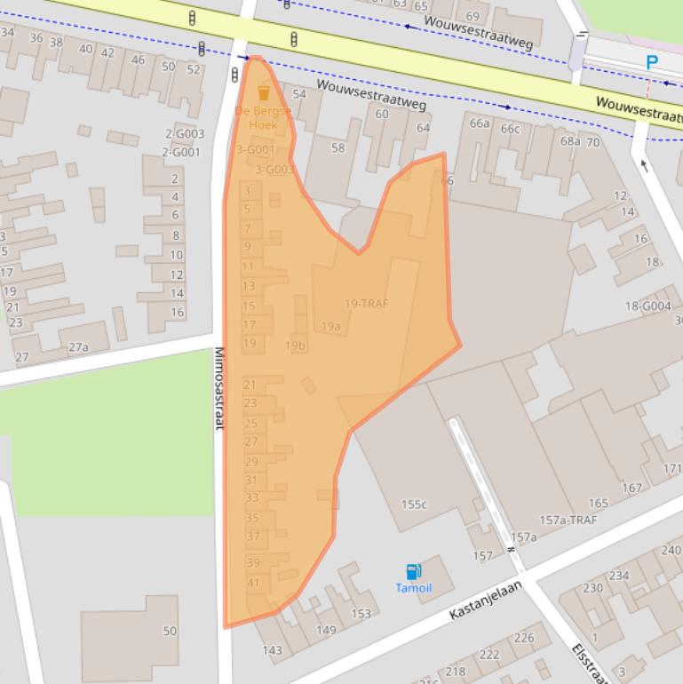 Kaart van postcodegebied 4621HT.