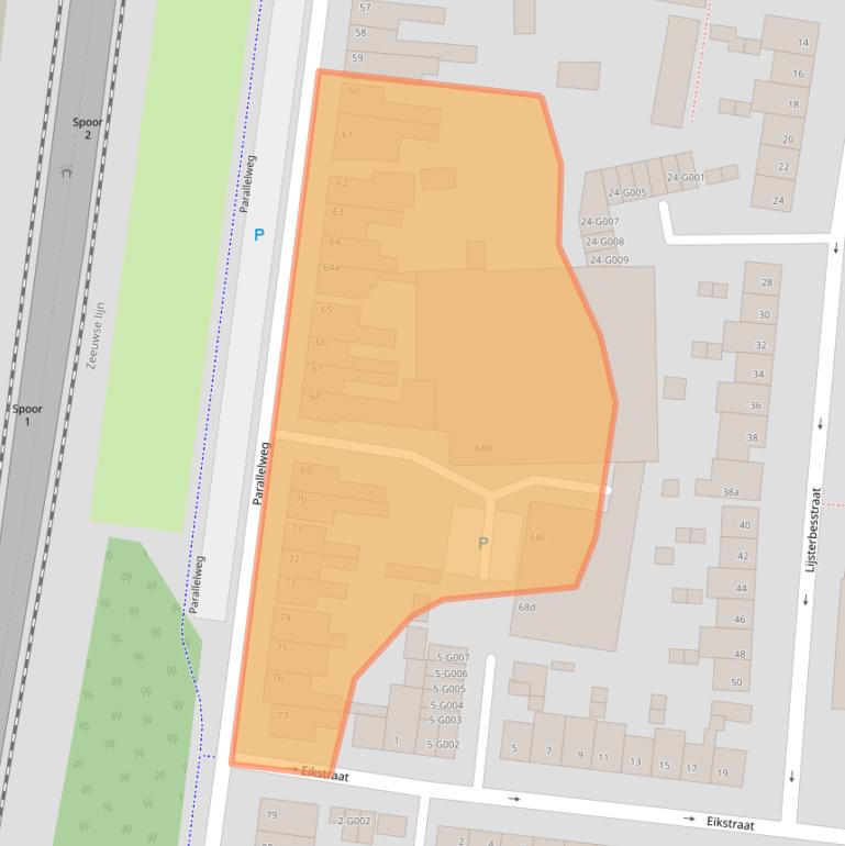 Kaart van postcodegebied 4621JS.
