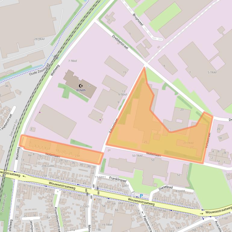 Kaart van postcodegebied 4622AH.