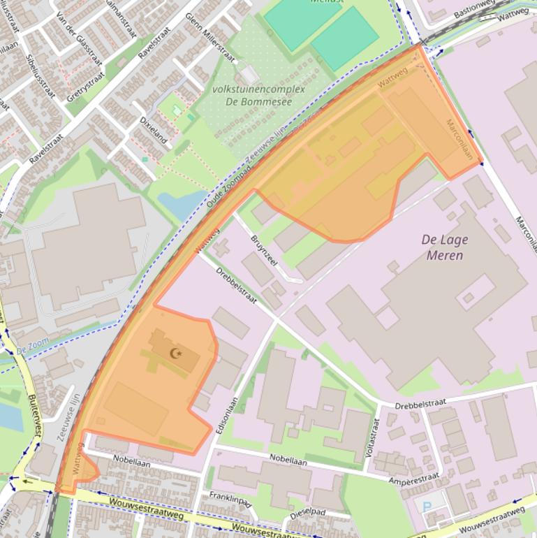 Kaart van postcodegebied 4622RA.