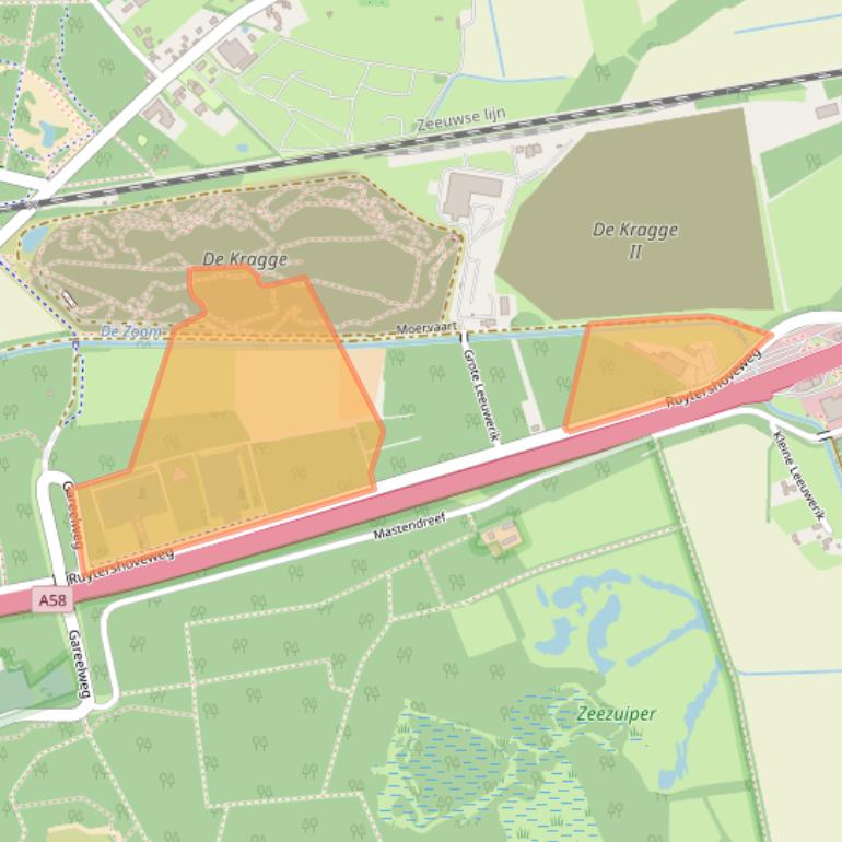 Kaart van postcodegebied 4622RK.