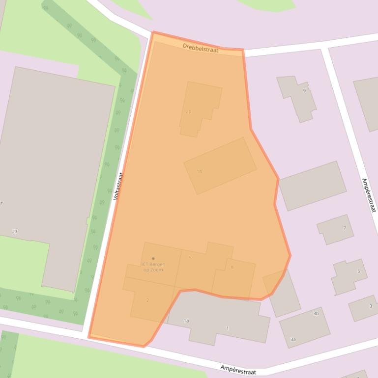 Kaart van postcodegebied 4622RP.