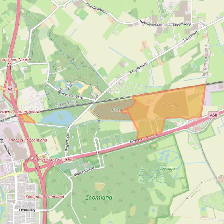 Kaart van postcodegebied 4622RR.