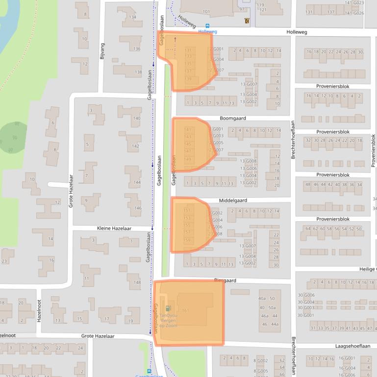 Kaart van postcodegebied 4623AC.