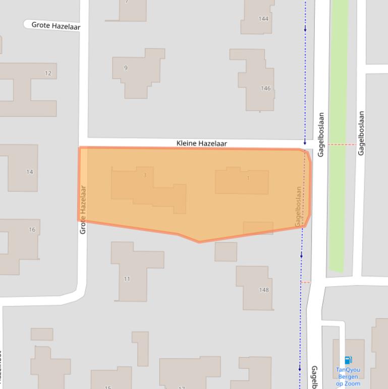 Kaart van postcodegebied 4623AL.