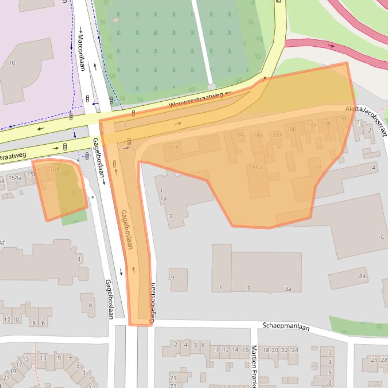 Kaart van postcodegebied 4623AT.