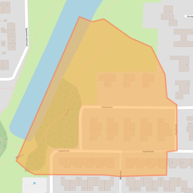 Kaart van postcodegebied 4623AW.