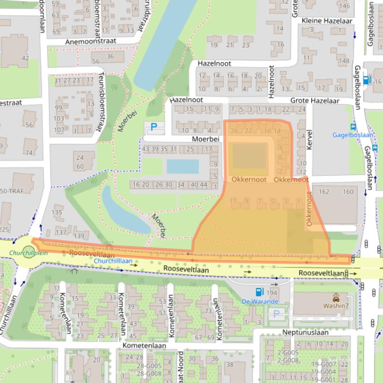 Kaart van postcodegebied 4623AX.