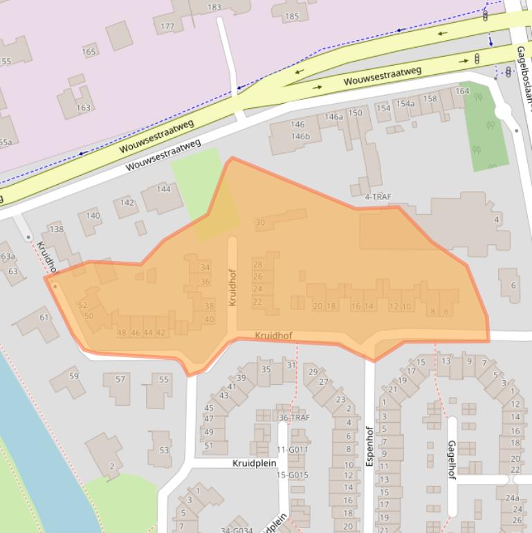 Kaart van postcodegebied 4623BB.