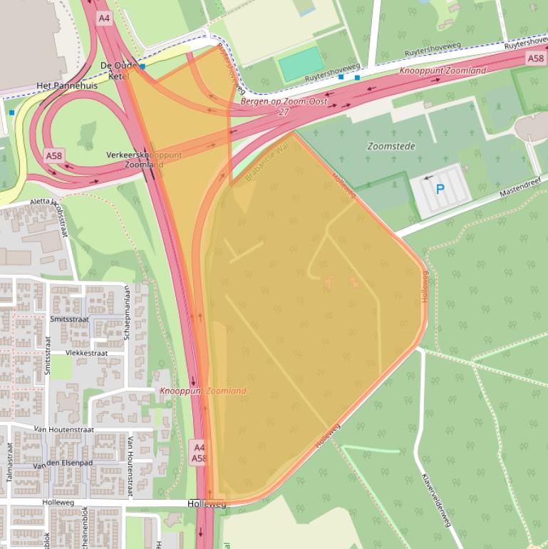 Kaart van postcodegebied 4623RC.