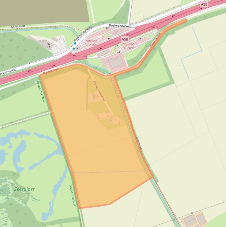 Kaart van postcodegebied 4623RG.