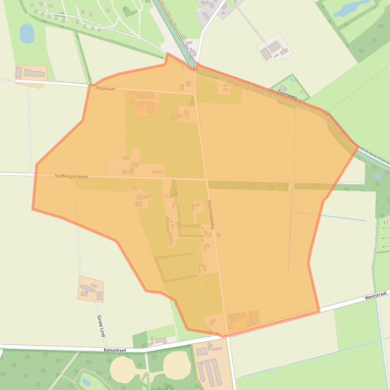 Kaart van postcodegebied 4623RL.