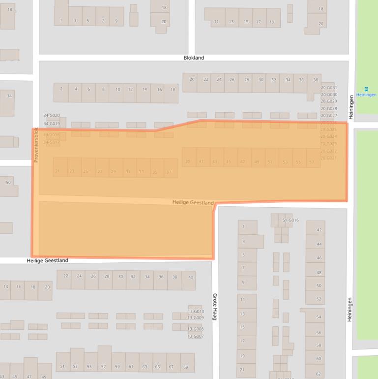 Kaart van postcodegebied 4623VB.
