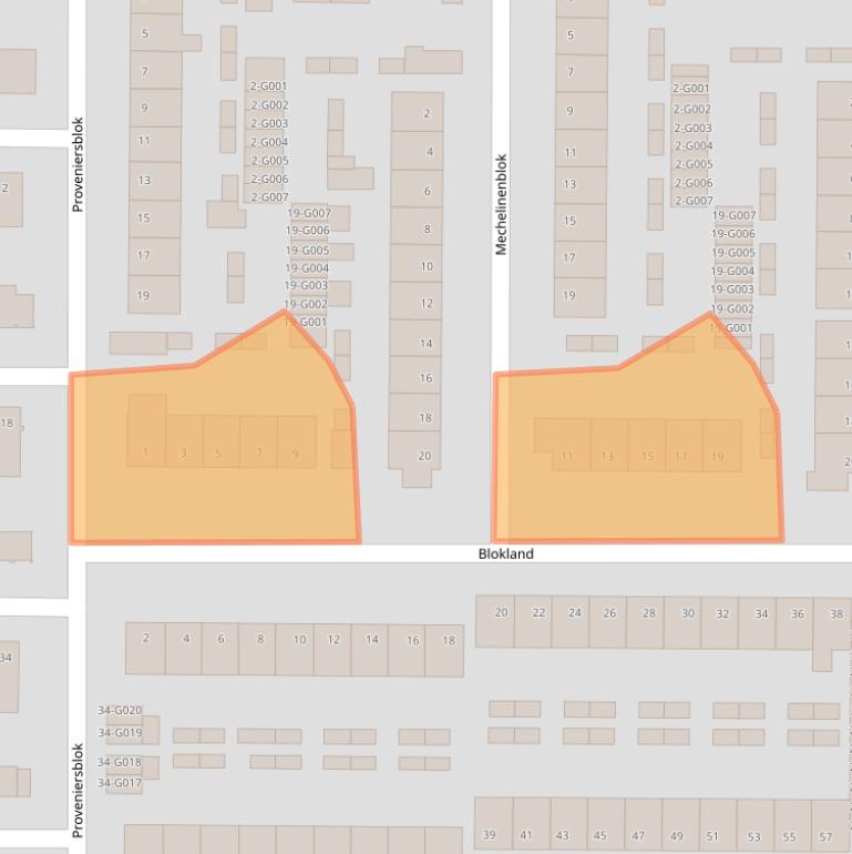 Kaart van postcodegebied 4623VE.