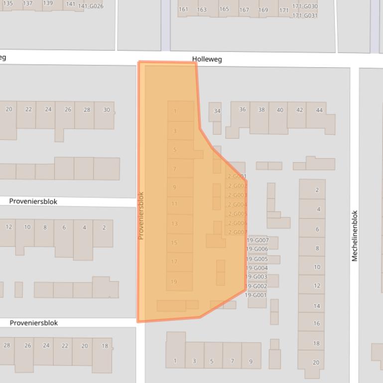 Kaart van postcodegebied 4623VL.