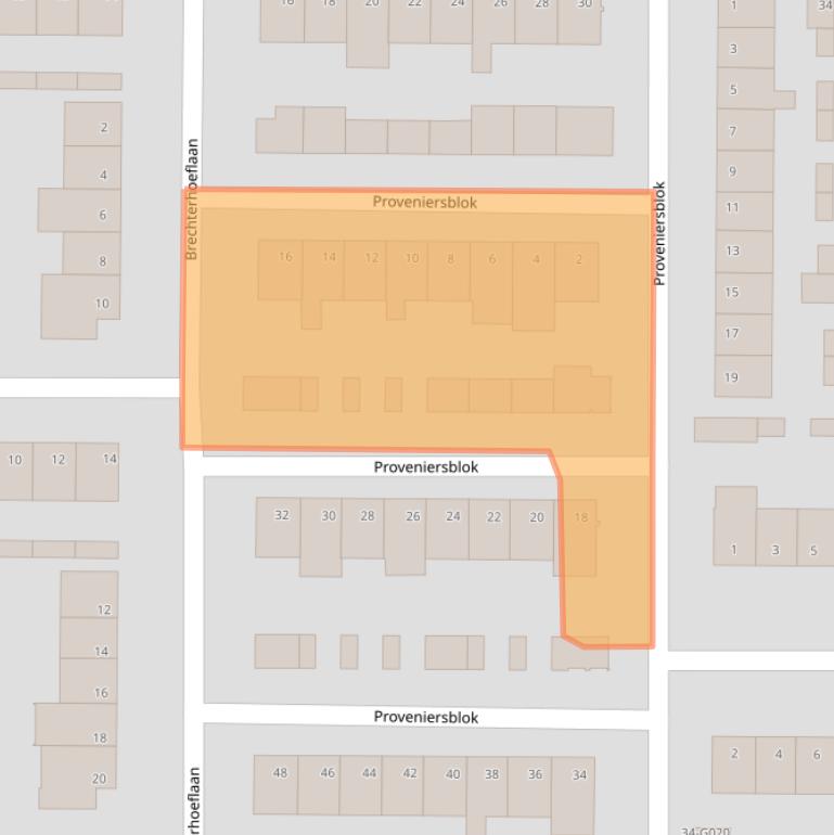 Kaart van postcodegebied 4623VM.