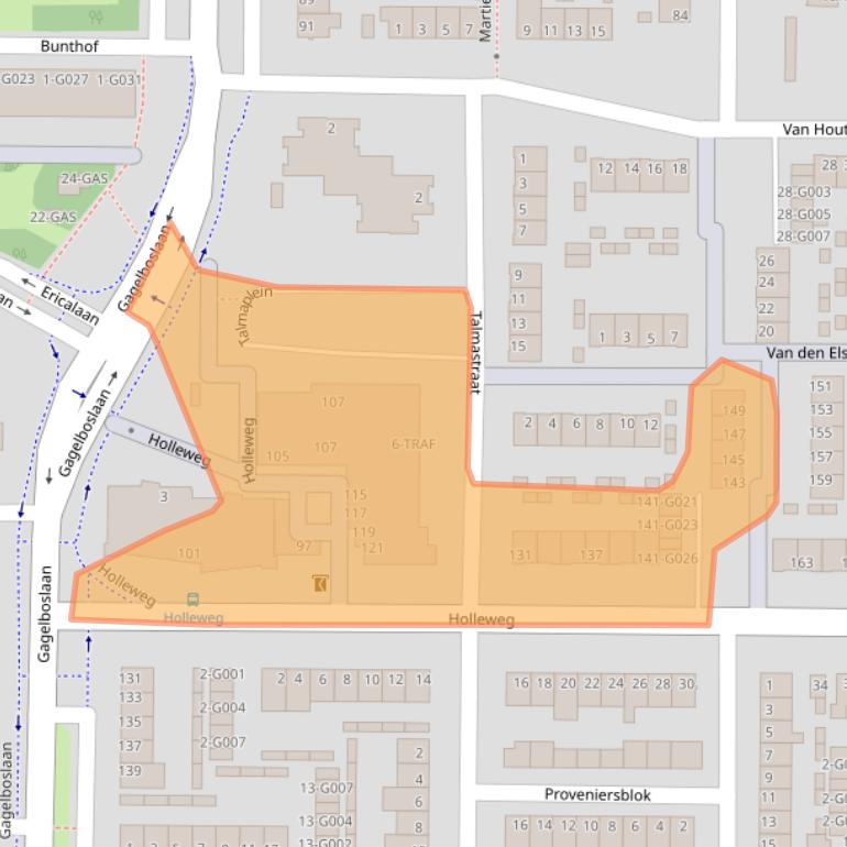 Kaart van postcodegebied 4623XC.