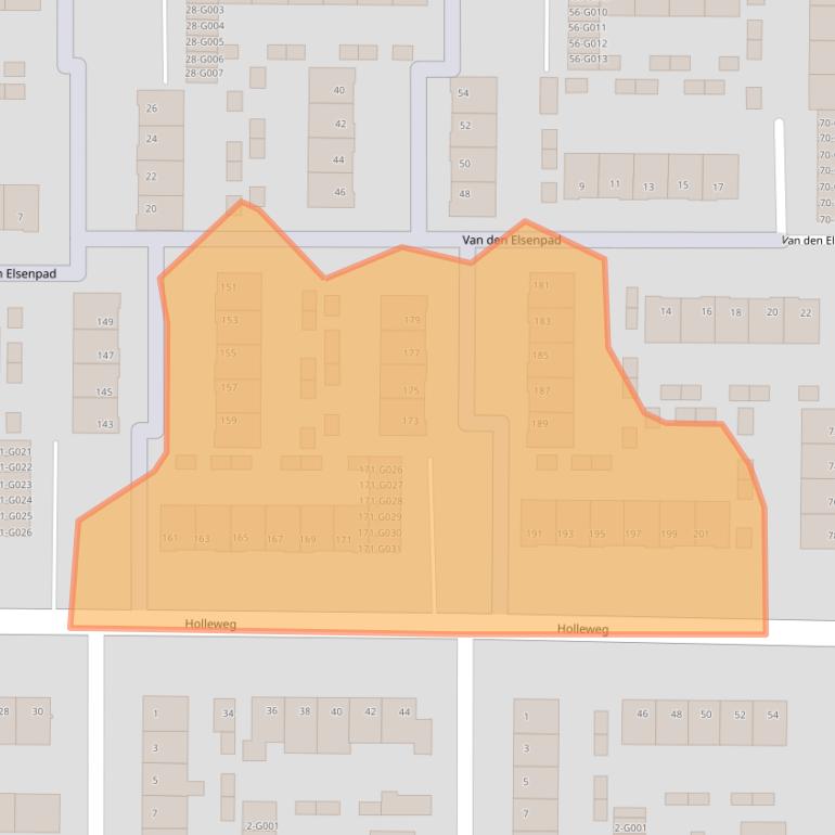 Kaart van postcodegebied 4623XD.