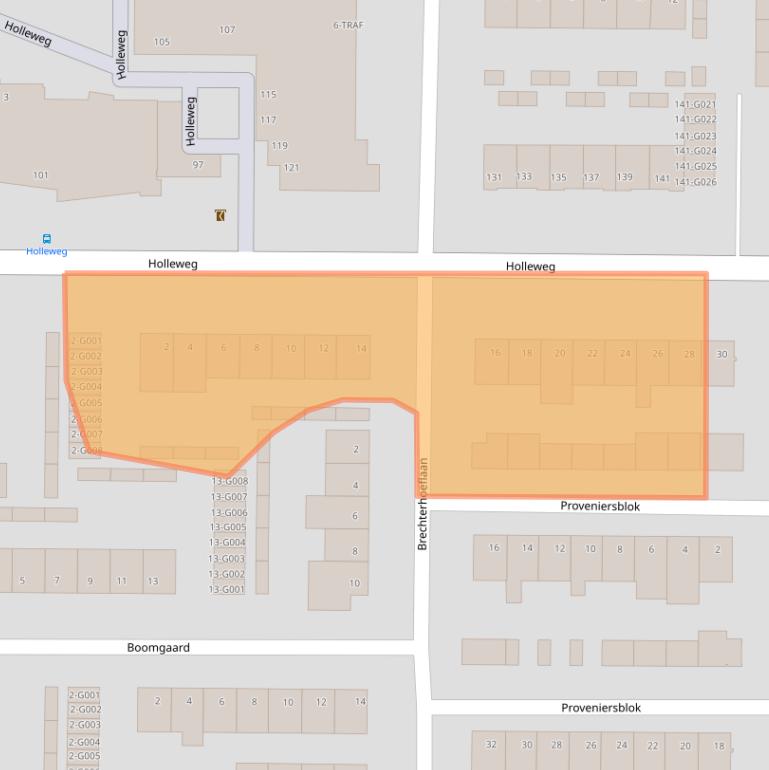 Kaart van postcodegebied 4623XE.