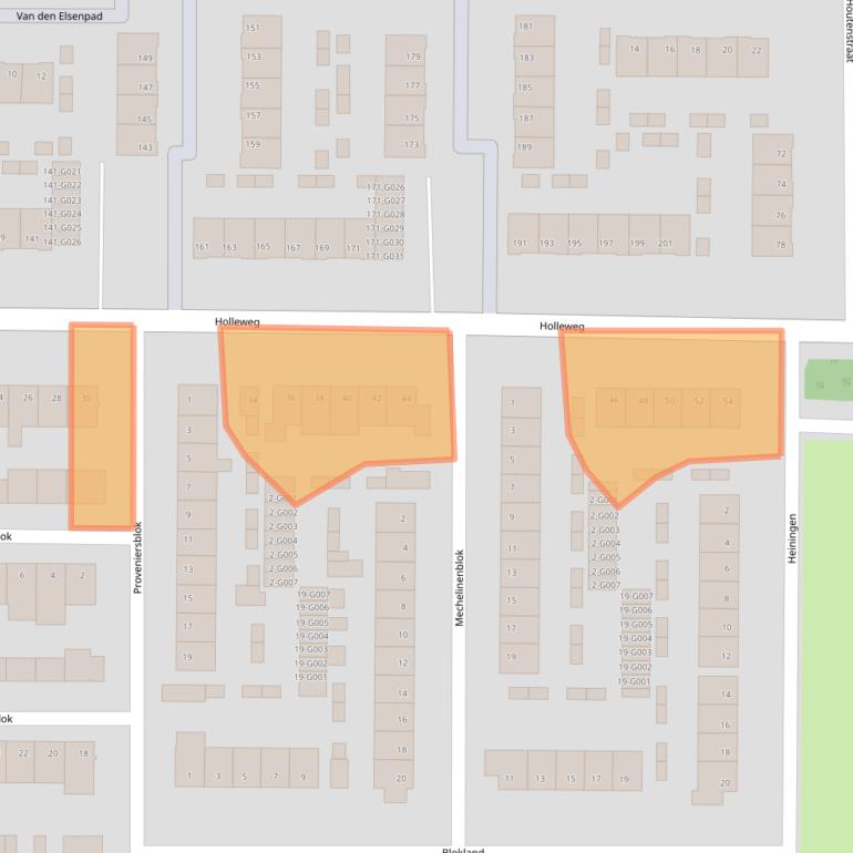 Kaart van postcodegebied 4623XG.