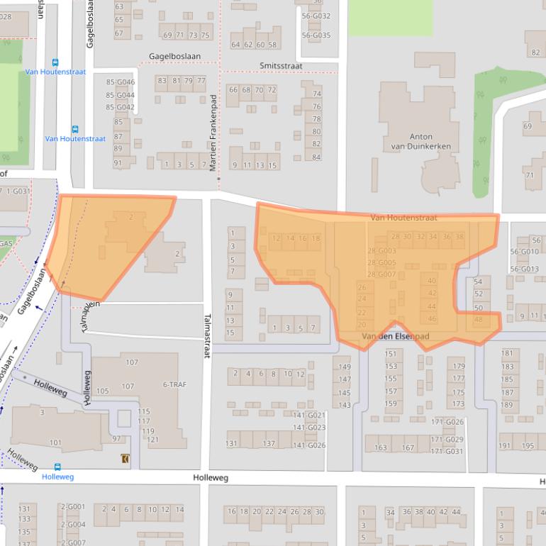 Kaart van postcodegebied 4623XL.