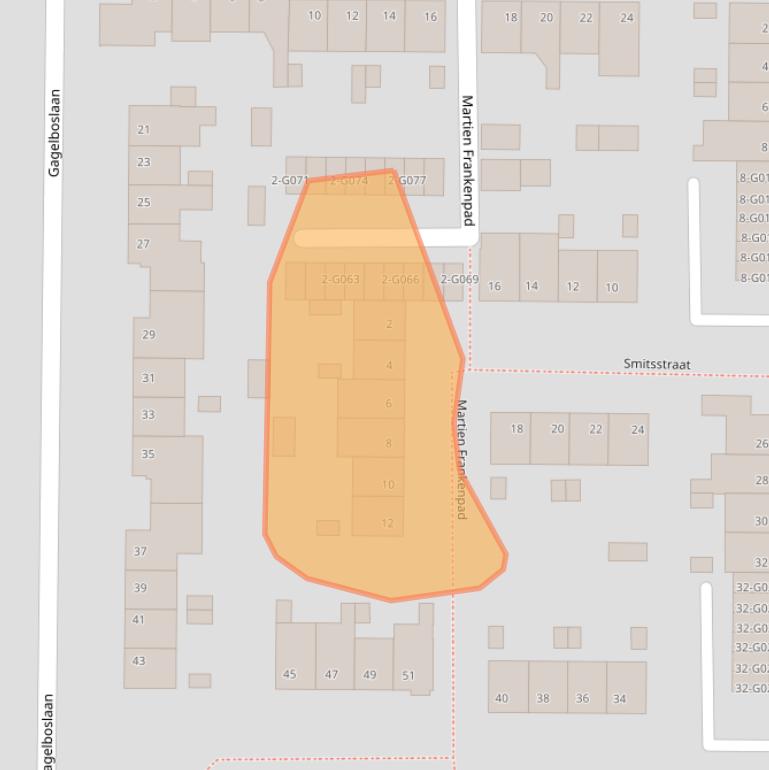 Kaart van postcodegebied 4623XT.
