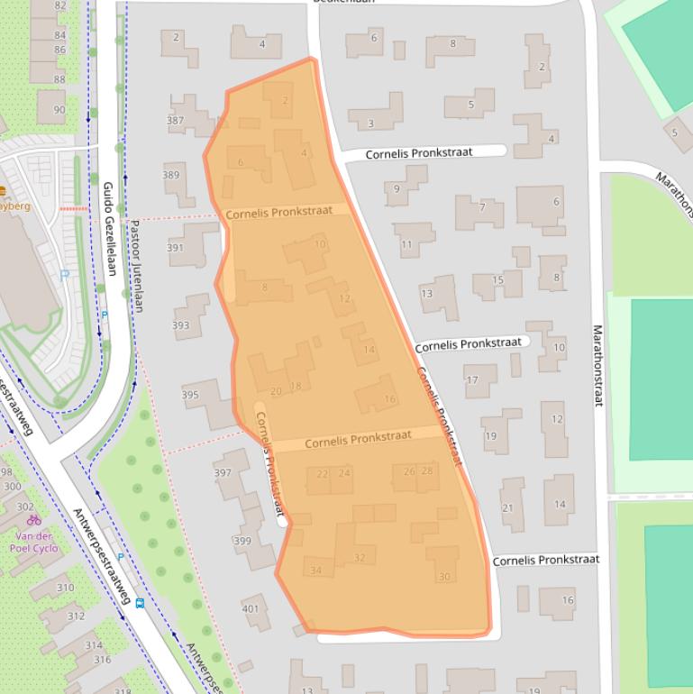 Kaart van postcodegebied 4624AC.