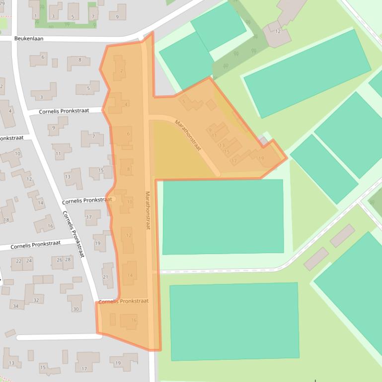 Kaart van postcodegebied 4624AD.