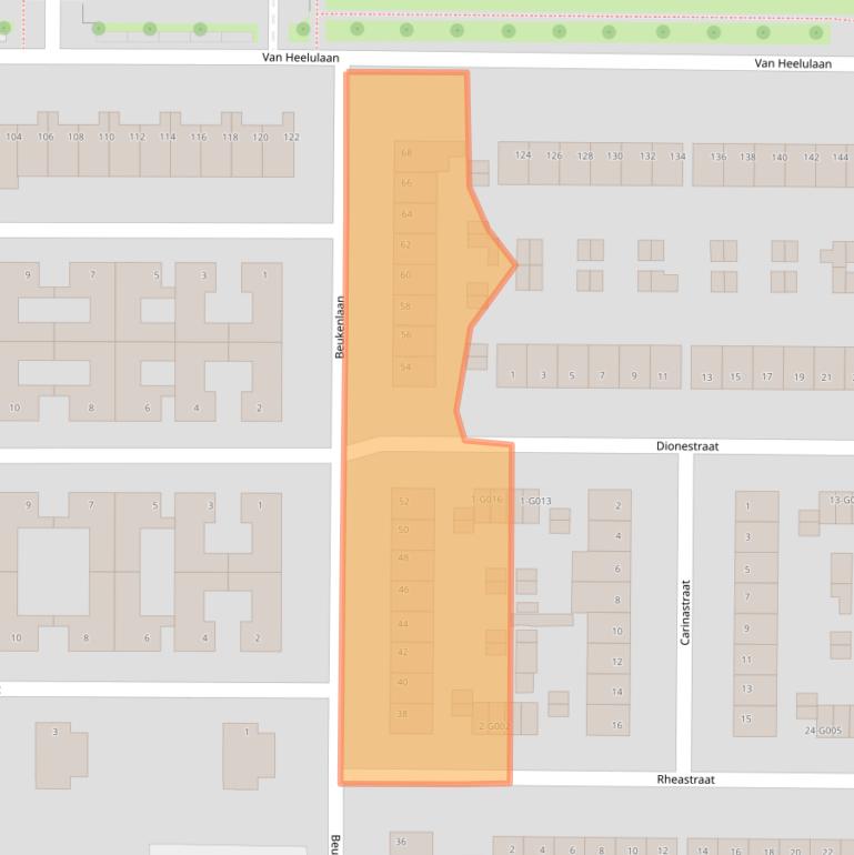 Kaart van postcodegebied 4624AH.