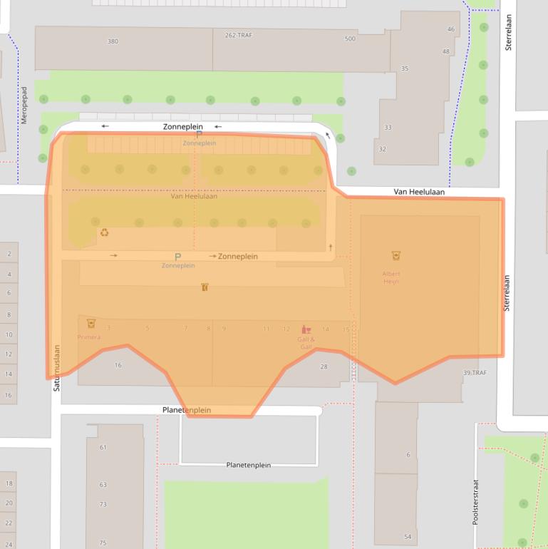 Kaart van postcodegebied 4624BC.