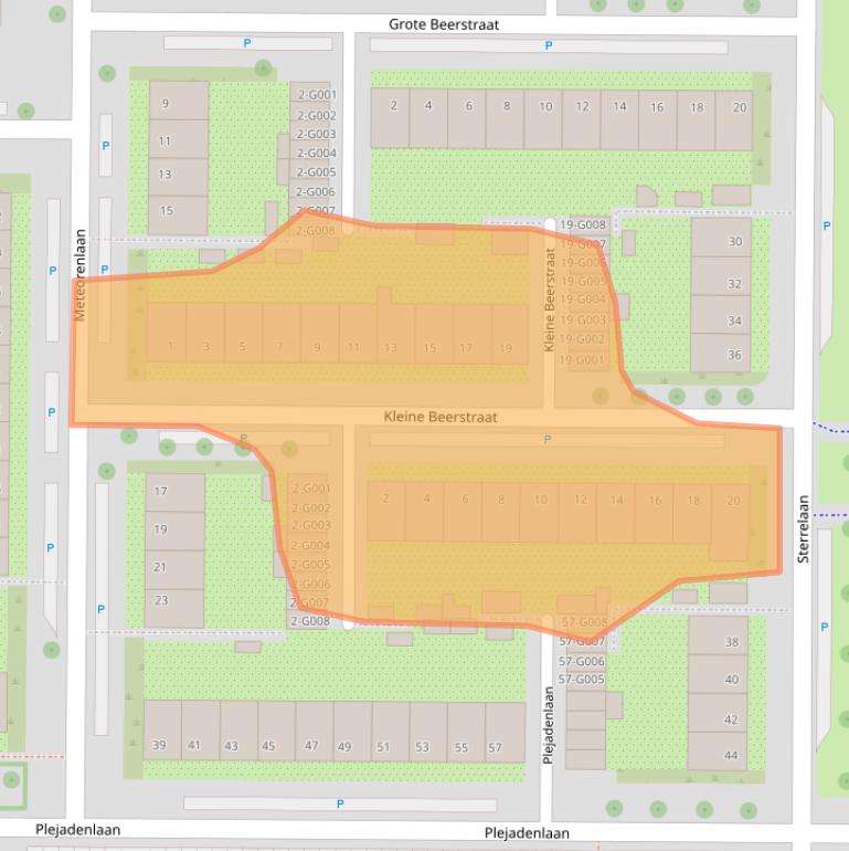 Kaart van postcodegebied 4624CC.