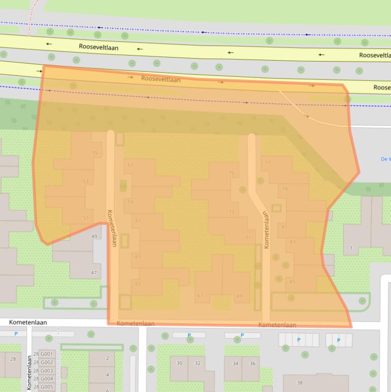 Kaart van postcodegebied 4624CR.