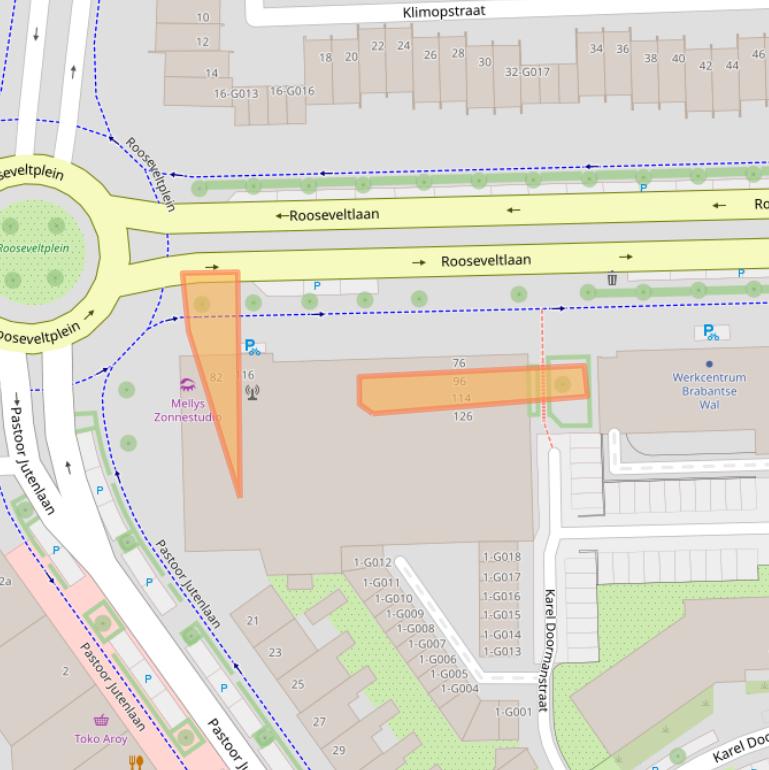 Kaart van postcodegebied 4624DC.