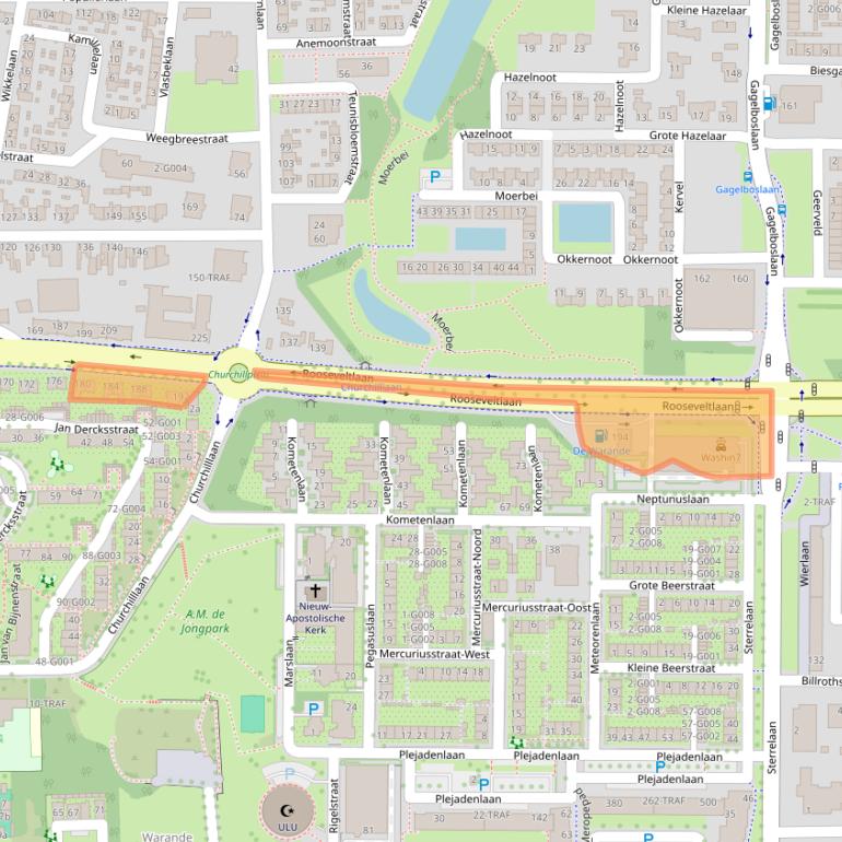 Kaart van postcodegebied 4624DG.