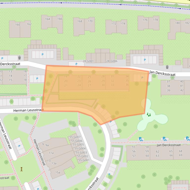 Kaart van postcodegebied 4624EL.