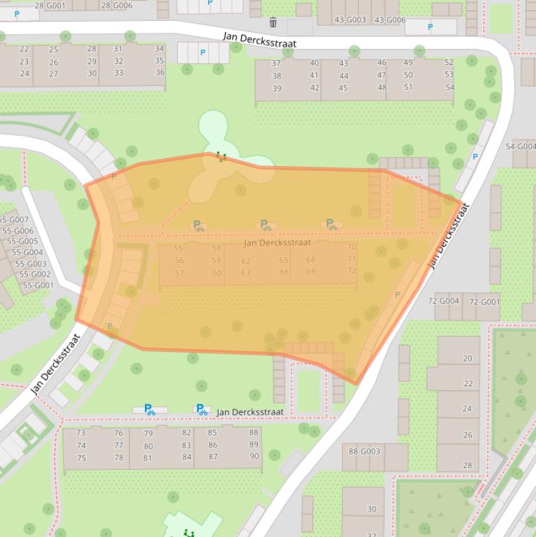 Kaart van postcodegebied 4624EN.