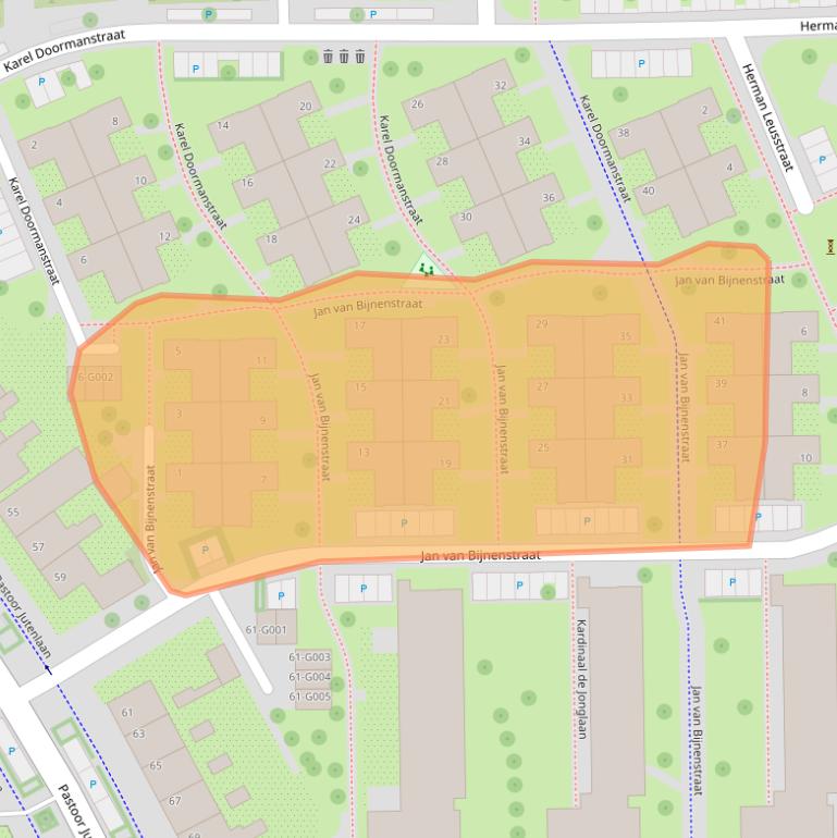 Kaart van postcodegebied 4624ET.