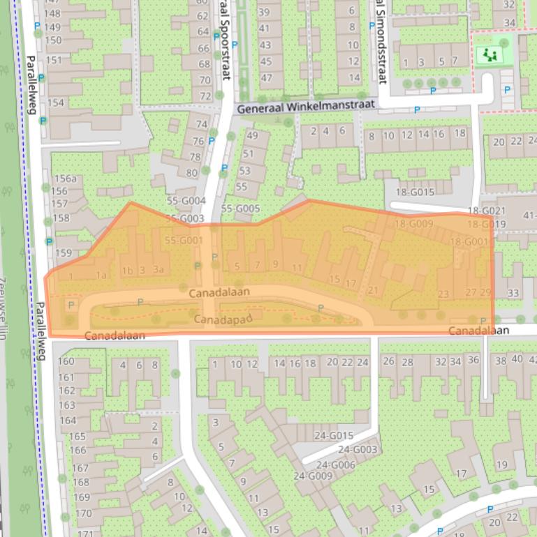 Kaart van postcodegebied 4624HD.