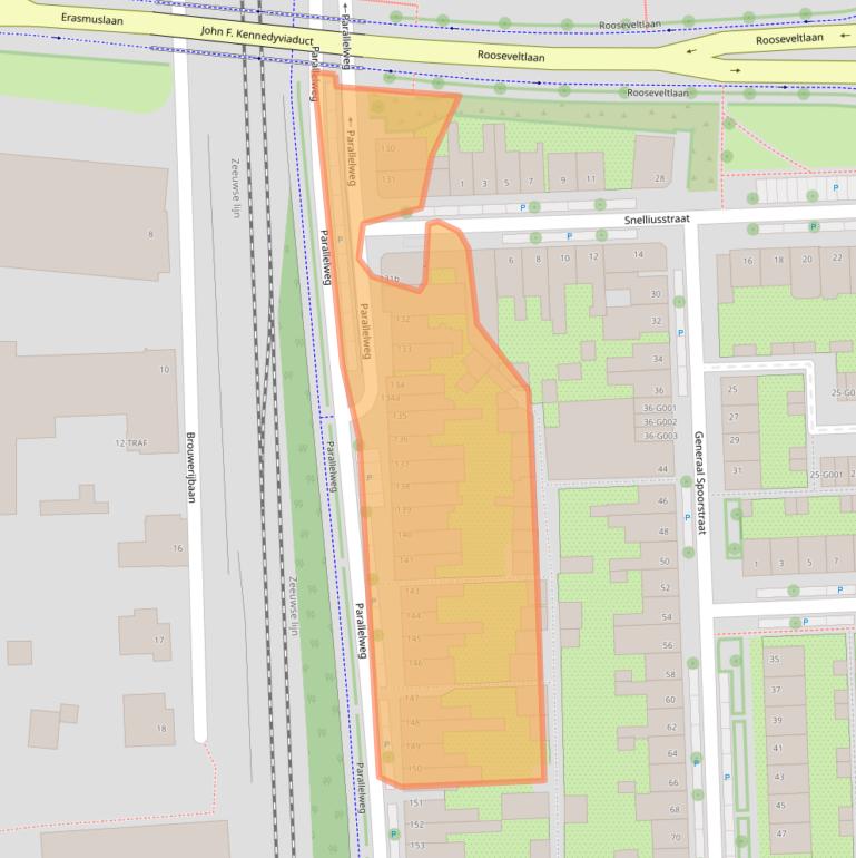 Kaart van postcodegebied 4624JA.