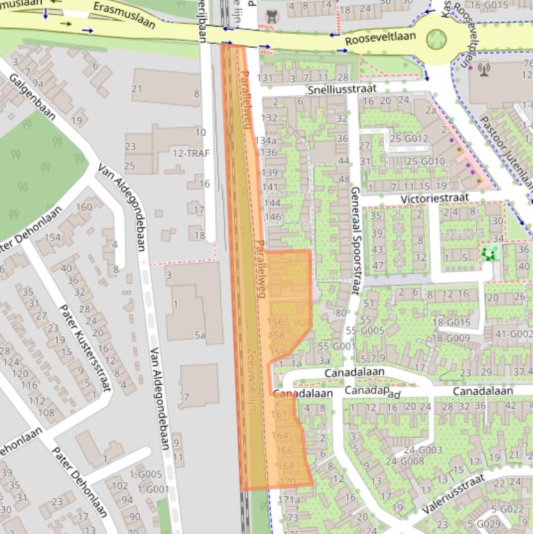 Kaart van postcodegebied 4624JB.