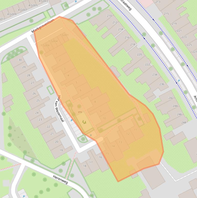 Kaart van postcodegebied 4624JP.