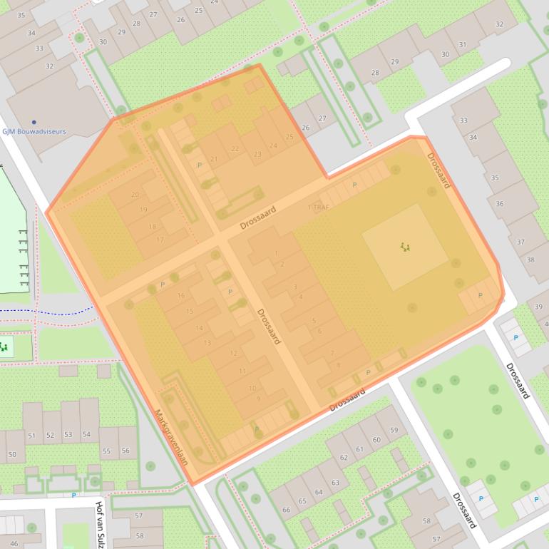 Kaart van postcodegebied 4624KA.