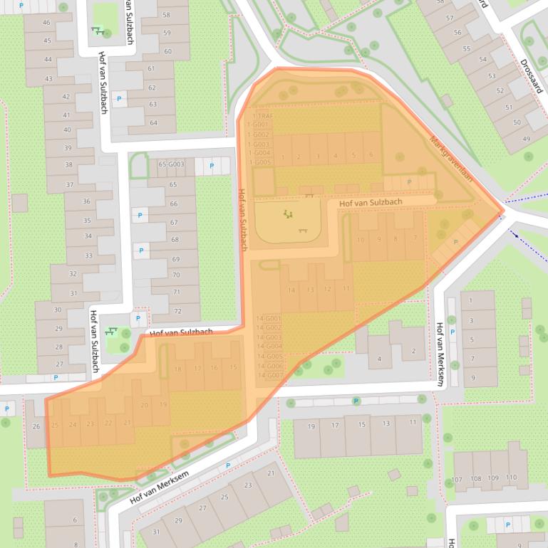 Kaart van postcodegebied 4624KE.