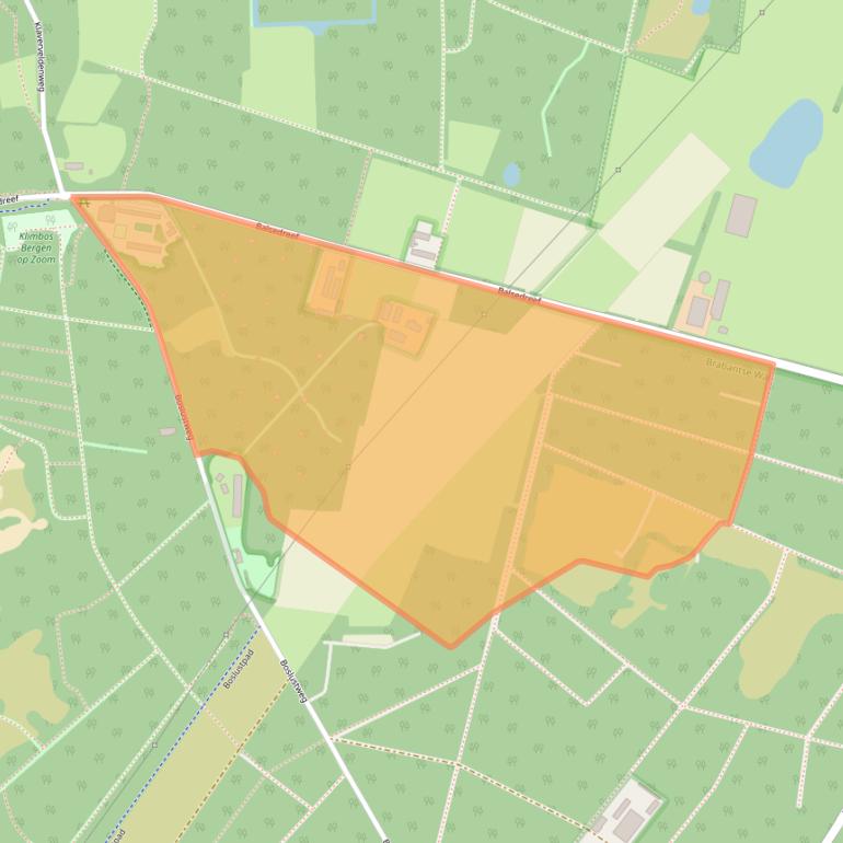 Kaart van postcodegebied 4624RB.