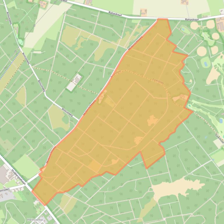 Kaart van postcodegebied 4624RC.