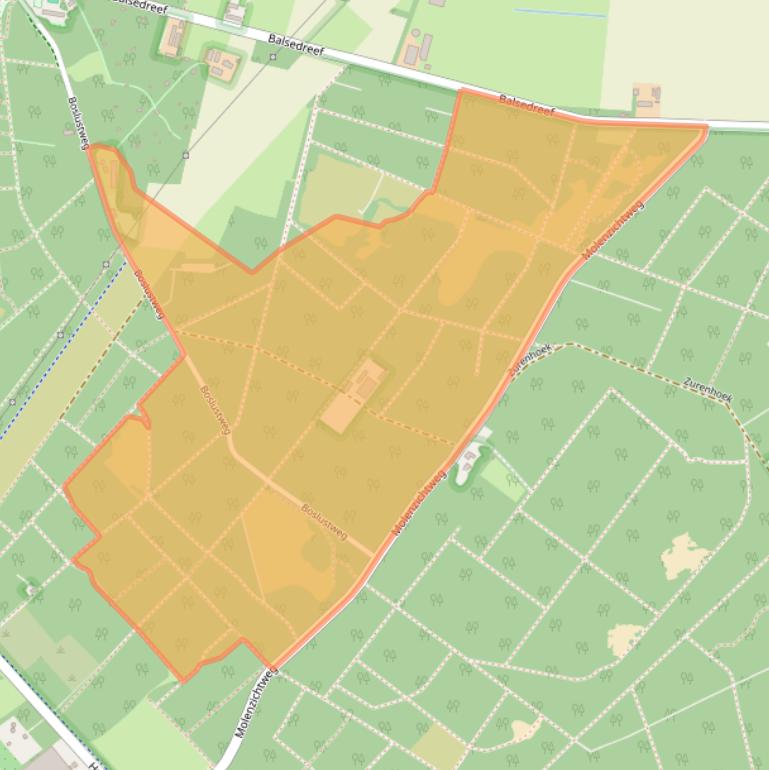 Kaart van postcodegebied 4624RE.