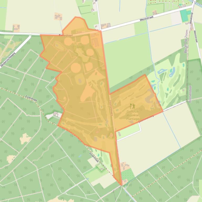 Kaart van postcodegebied 4624RP.