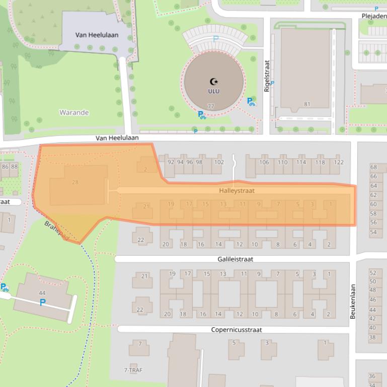 Kaart van postcodegebied 4624SB.